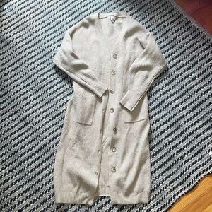 Long tan cardigan